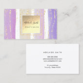 紫エレガント紫色の水色のブラシストローク 名刺 (正面/裏面)