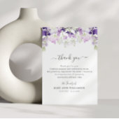 紫エレガント紫葬礼ありがとう サンキューカード