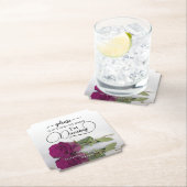 紫エレガント色のバラは飲み物を飲み結婚ない ペーパーコースター (インサイチュ)