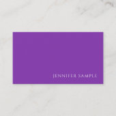 紫エレガント色のモダンテンプレートプロフェッショナル 名刺 (正面)