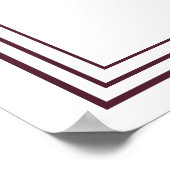 紫エレガント色の花植物標識ポスター ポスター (角)