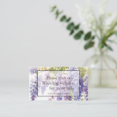 紫エレガント色の藤結婚藤 エンクロージャーカード (スタンド正面)