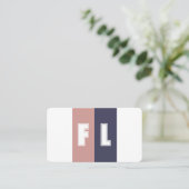 紫エレガント色パレット書道QRコード 名刺 (スタンド正面)