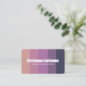 紫エレガント色パレット書道QRコード 名刺 (スタンド正面)