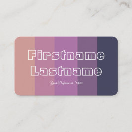 紫エレガント色パレット書道QRコード 名刺