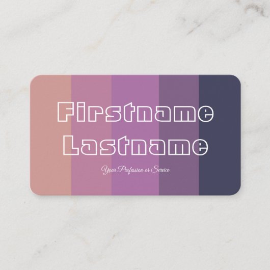 紫エレガント色パレット書道QRコード 名刺 (正面)