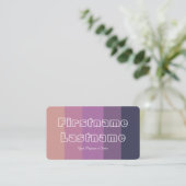 紫エレガント色パレット書道QRコード 名刺 (スタンド正面)