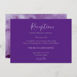 紫エレガント色洗浄紫外披露宴 エンクロージャーカード