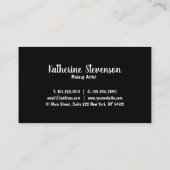 紫エレガント色/紫色美しい 名刺 (裏面)