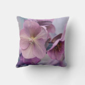 紫エレガント花ソフト装飾用クッション クッション (裏面)