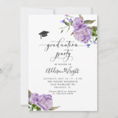 紫エレガント花卒業党 招待状 (正面)