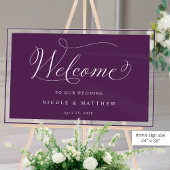 紫エレガント茄子の結婚歓迎 アクリルサイン