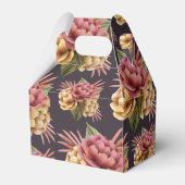 紫エレガント茶に牡丹の花 フェイバーボックス (裏面サイド)