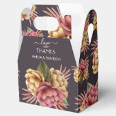 紫エレガント茶に牡丹の花 フェイバーボックス (オープン)