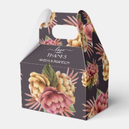 紫エレガント茶に牡丹の花 フェイバーボックス