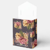 紫エレガント茶に牡丹の花 フェイバーボックス (オープン)