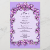 紫エレガント薄紫ムーンアーチフローラ結婚のメニュー (正面)