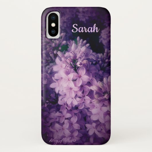 紫エレガント薄紫花 Case-Mate iPhoneケース (裏面)