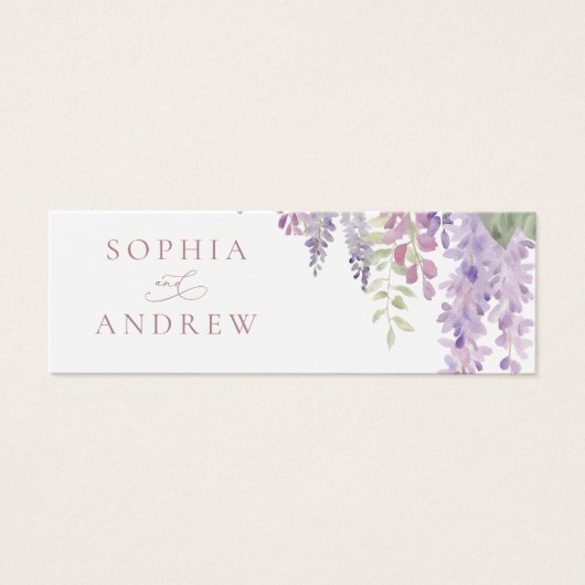 紫エレガント藤の花ギフト登録カード (正面)
