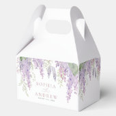 紫エレガント藤の花結婚の フェイバーボックス (裏面)