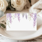 紫エレガント藤の花結婚の プレイスカード