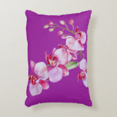 紫エレガント蘭アクセント枕 アクセントクッション (正面(垂直))