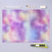 紫エレガント虹彩色グラディエント箔パターン 薄葉紙 (クラフト)
