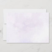 紫エレガント蝶1st誕生日パーティー写真 招待状 (裏面)