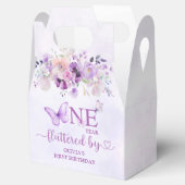 紫エレガント蝶1st誕生日パーティー フェイバーボックス (オープン)