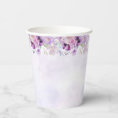 紫エレガント蝶1st誕生日パーティー 紙コップ (裏面)