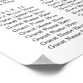 紫エレガント製の15台結婚の座席 ポスター (角)