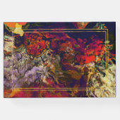 紫エレガント赤抽象芸術と金ゴールドアフェイククセント ゲストブック (裏面)