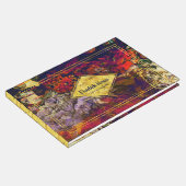 紫エレガント赤抽象芸術と金ゴールドアフェイククセント ゲストブック (コーナー)