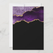 紫エレガント金ゴールドアガテ80誕生日 招待状 (裏面)