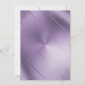 紫エレガント金属バラユーカリ結婚ス 招待状 (裏面)