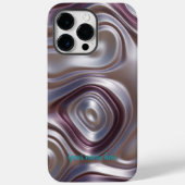 紫エレガント銀メタリックiPhone / iPadケース Case-Mate iPhoneケース (裏面)