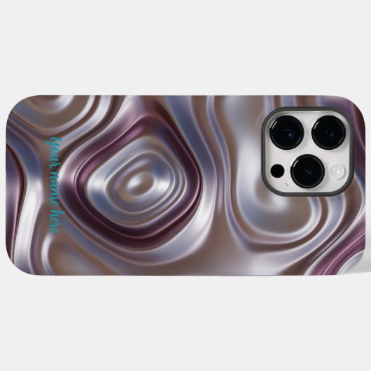 紫エレガント銀メタリックiPhone / iPadケース Case-Mate iPhoneケース (裏面 (横))