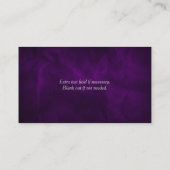 紫エレガント銀箔の渦巻き 名刺 (裏面)