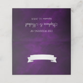 紫エレガント銀結婚の プレイスカード (外部開封)