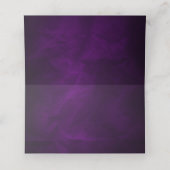 紫エレガント銀結婚の プレイスカード (内部開封)