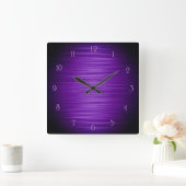 紫エレガント陰壁時計 スクエア壁時計 (ホーム)
