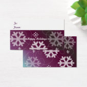 紫エレガント雪の結晶プレゼントラベル (デスク)