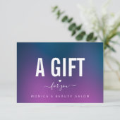 紫エレガント青グラデーションハートラブロマンチック (スタンド正面)