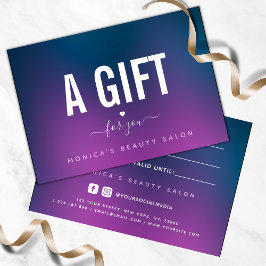 紫エレガント青グラデーションハートラブロマンチック