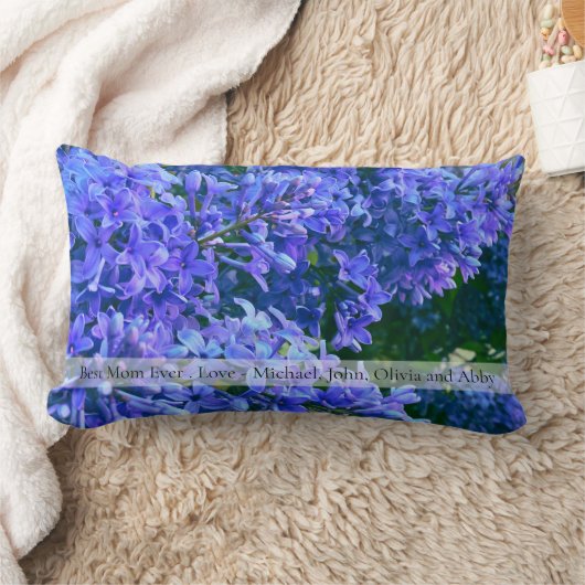 紫エレガント青百合が母に最高の現す ランバークッション (ブランケット)