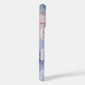 紫エレガント青(金ゴールドフローラ名前をカスタムする) Case-Mate iPhoneケース (裏面 / 右)