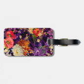 紫エレガント黄花柄 ラゲッジタグ (裏面横)