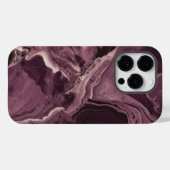 紫エレガント黒大理石クール Case-Mate iPhoneケース (裏面 (横))