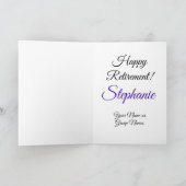 紫エレガント55と退職したHappy Retiment カード (内部)