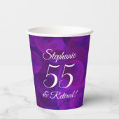 紫エレガント55と除退職した職パーティー 紙コップ (裏面)